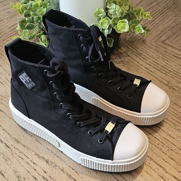 PF. Flyers black platform hightops size 7.5 NWOT - Picture 8 of 8